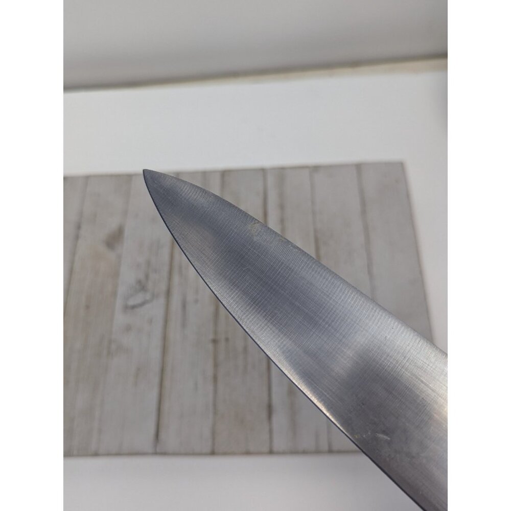 Paula Deen Chef Knife Stainless Steel Red Handle 8" Blade 13-1/2" Long - Picture 5 of 12